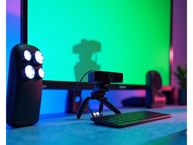 Cámara 4K, luces de estudio y pantalla verde para un Streaming Setup profesional