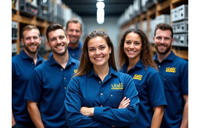 Equipo de SoundRent Pro en el almacén de equipos