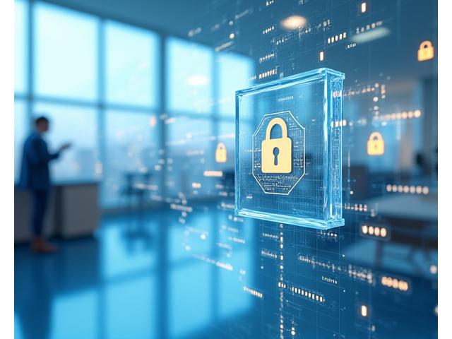 Representación de la transparencia y seguridad de datos, con elementos de privacidad y engranajes simbolizando la funcionalidad de las cookies.