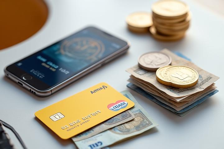 Un conjunto de tarjetas de crédito y efectivo sobre una mesa, simbolizando varias opciones de pago.