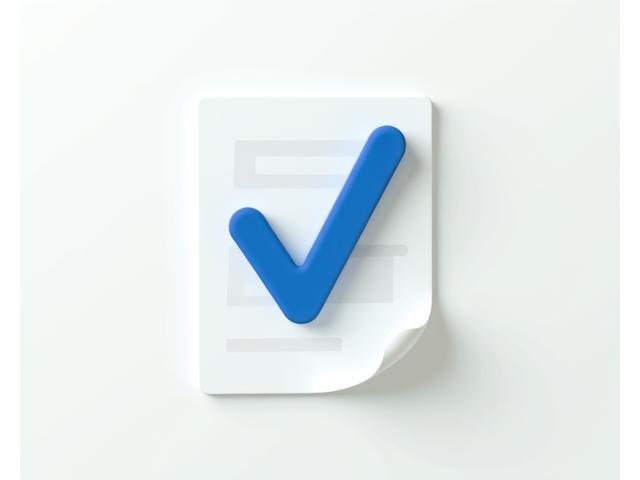 Icono de un documento legal con un tick de aprobación